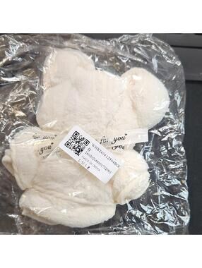 White Bear Shaped Plush Decorative Pillow, Soft Polyester